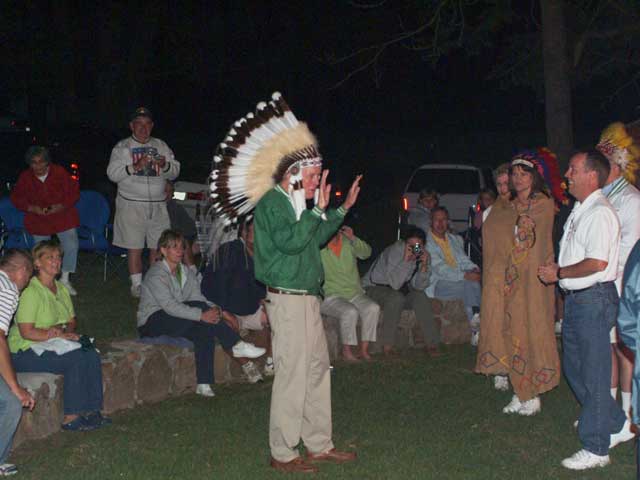 Hilchey presents Ballard's headdress